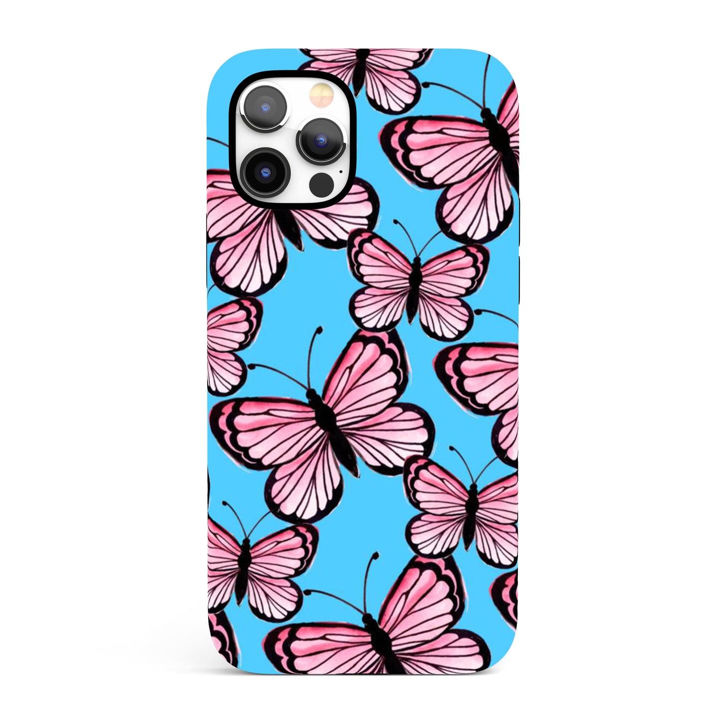 Pink & Blue Butterfly - Tough iPhone Case
