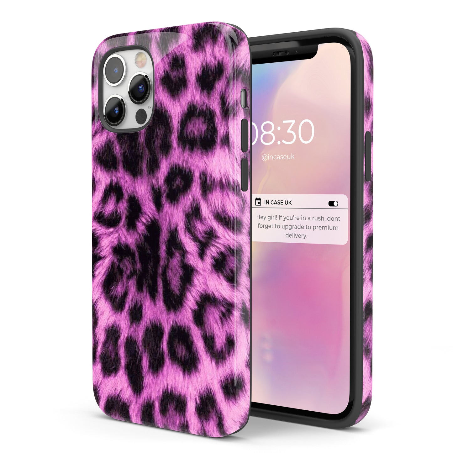 Purple Leopard Fur - Tough iPhone Case