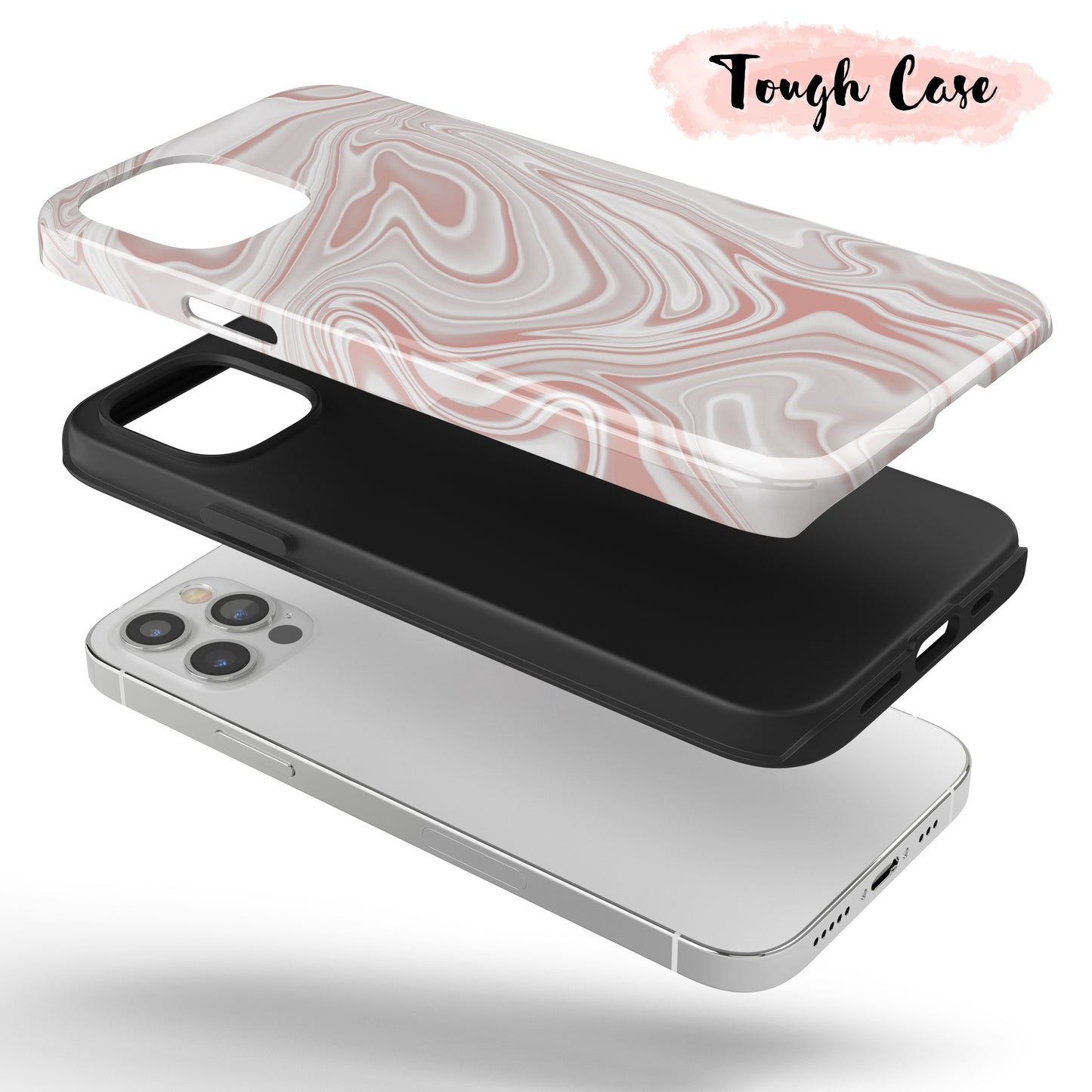 Rose Swirl - Tough iPhone Case