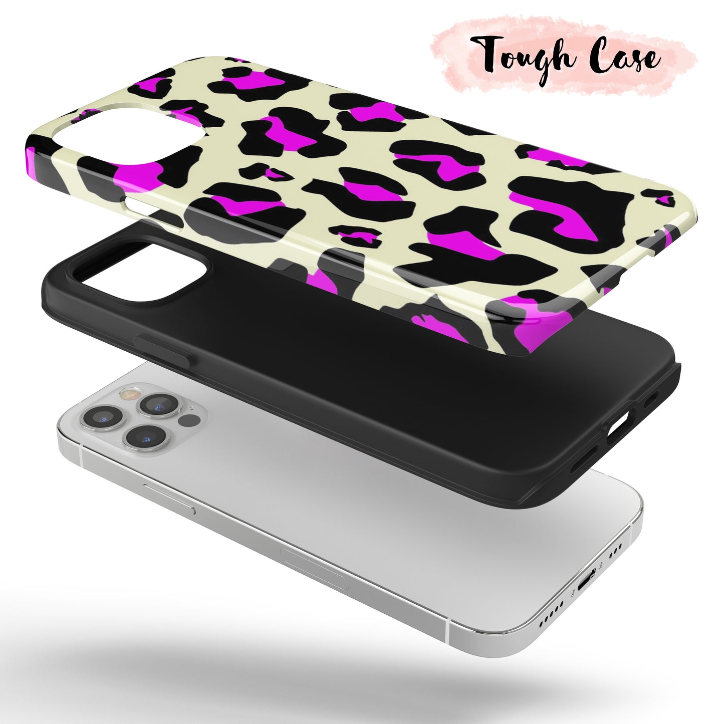 Neon Nude Leopard - Tough iPhone Case