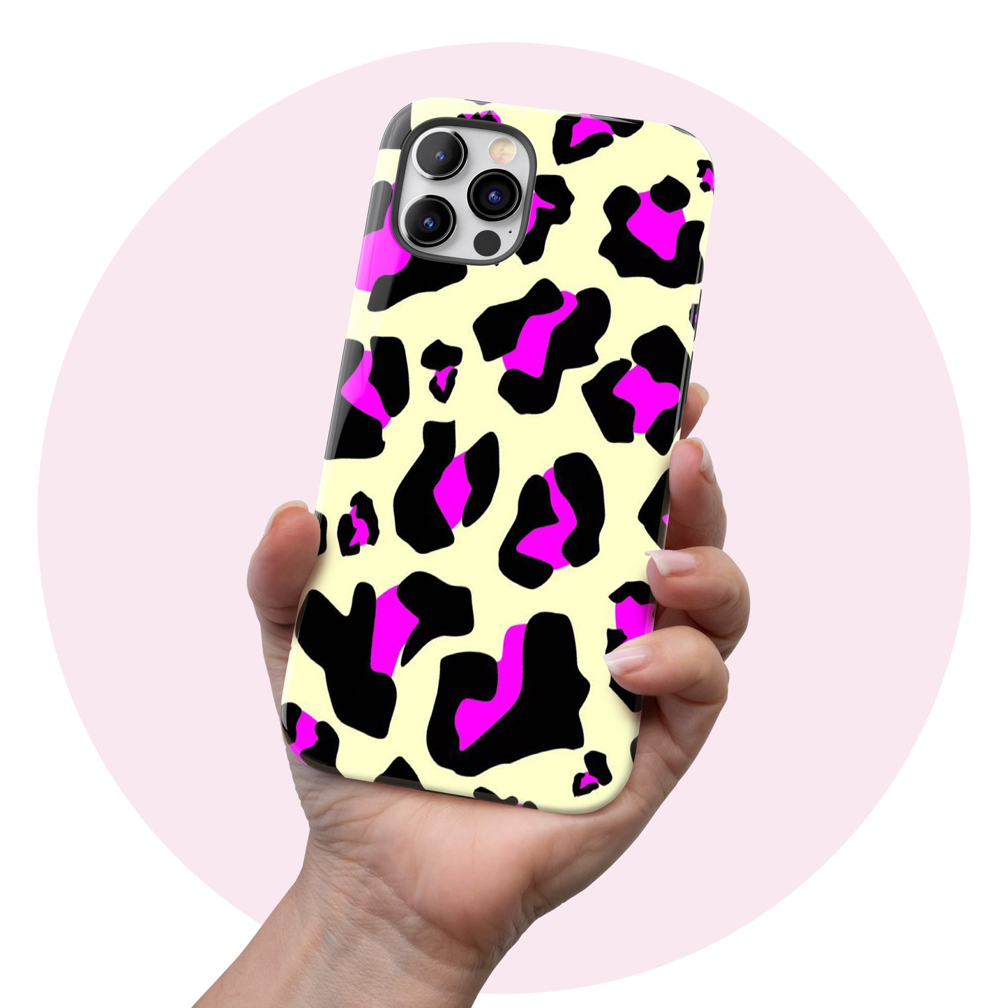 Neon Nude Leopard - Tough iPhone Case