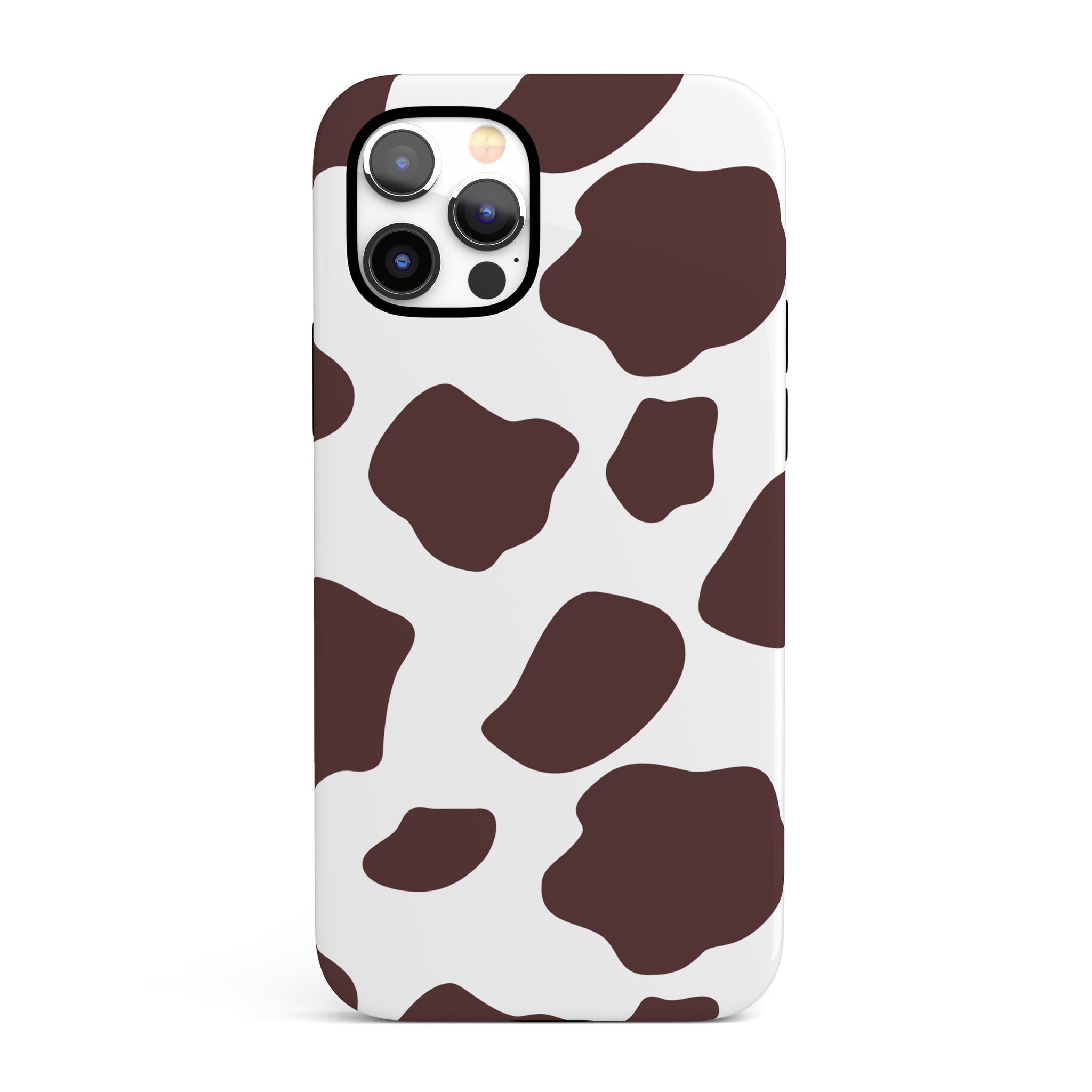 Guernsey Cow Purple & White Cow Print Aesthetic iPhone Case Cute