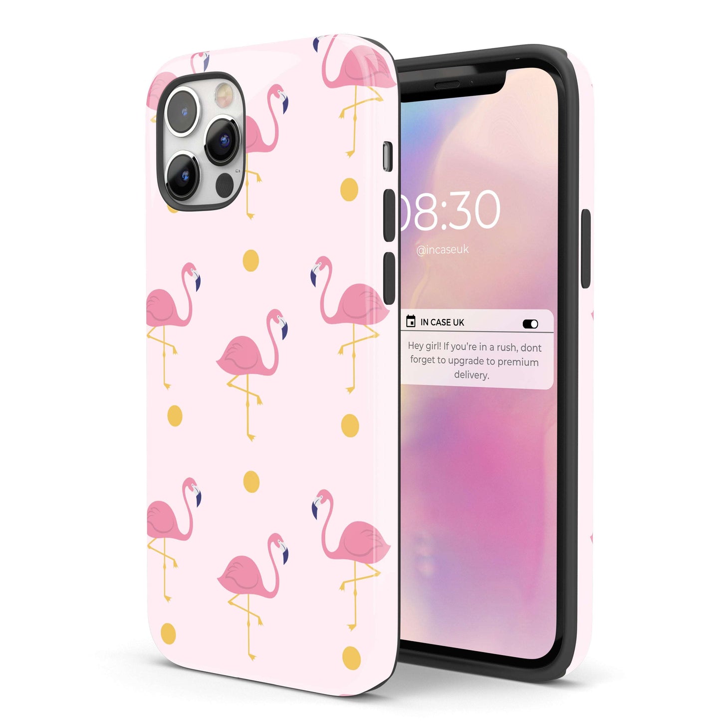 Flamingo Polka  - Tough iPhone Case
