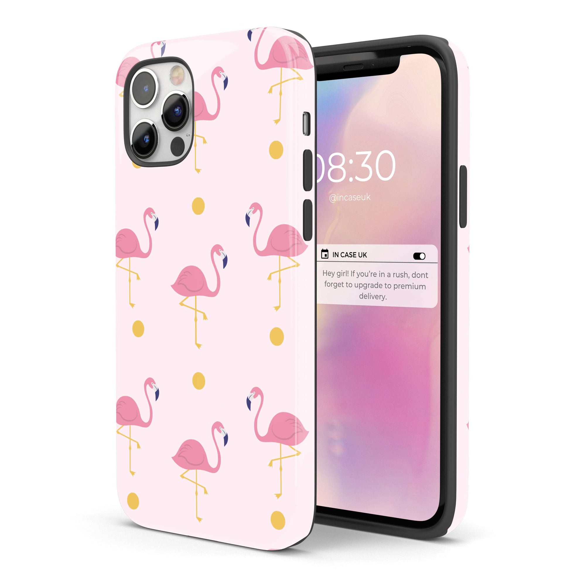 Flamingo Polka  - Tough iPhone Case