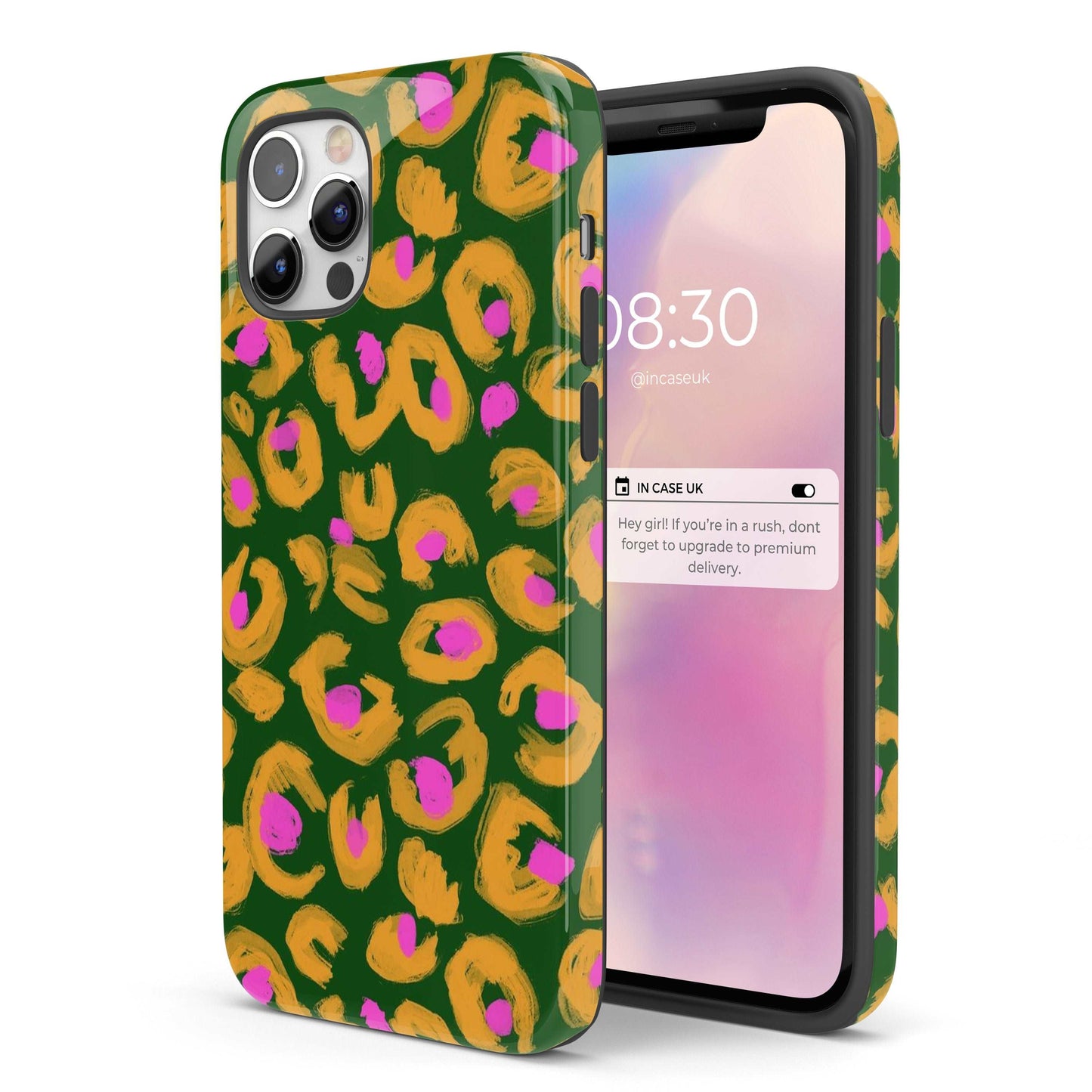 Green & Pink Leopard  - Tough iPhone Case