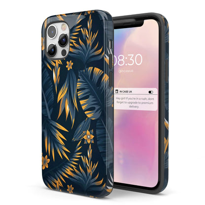 Golden Edge Floral  - Tough iPhone Case
