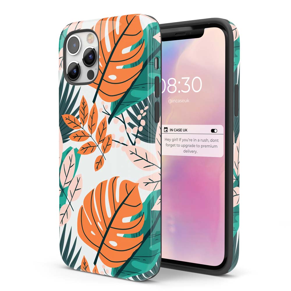 Orange Tropics - Tropical Floral iPhone Case