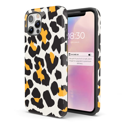 White & Orange Leopard  - Tough iPhone Case