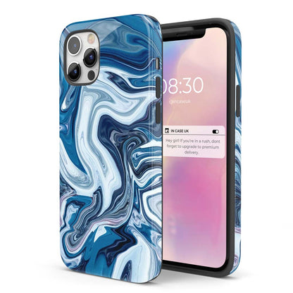 Quartz Azure - Blue Tie Dye iPhone Case