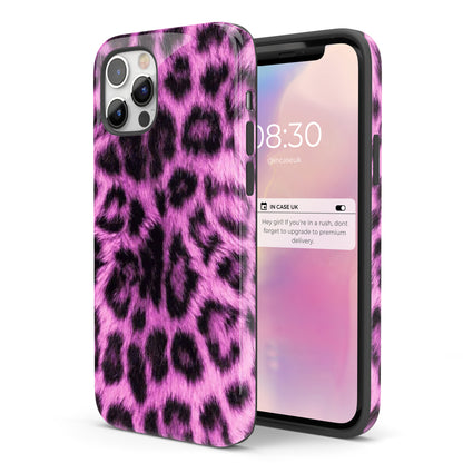 Purple Leopard Fur  - Tough iPhone Case