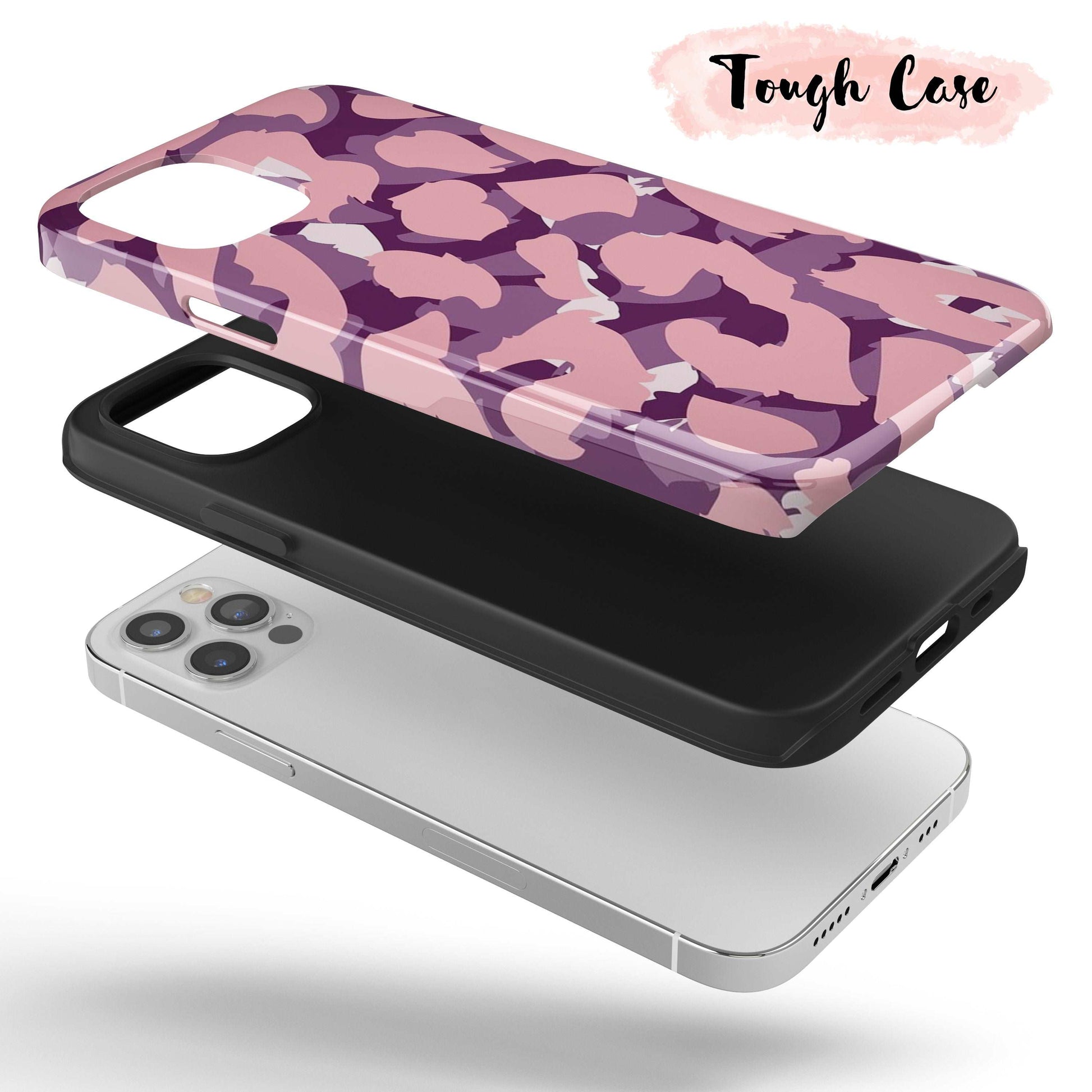 Leopard Cammo Purple  - Tough iPhone Case