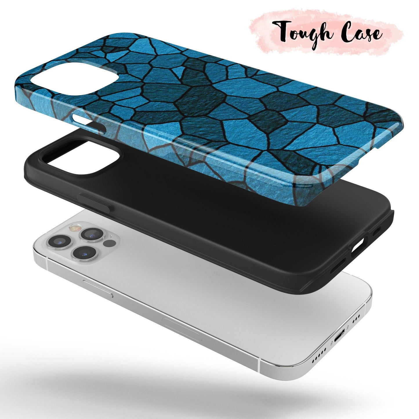 Blue Shatter  - Tough iPhone Case