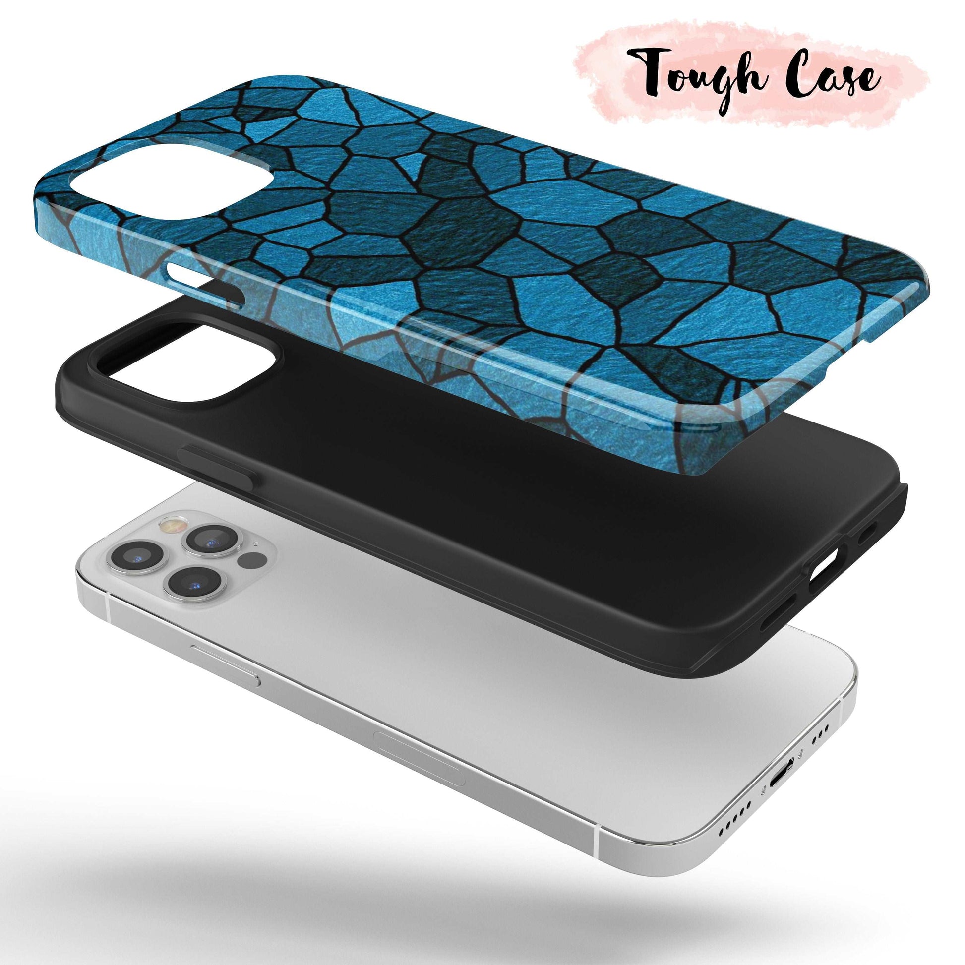 Blue Shatter  - Tough iPhone Case