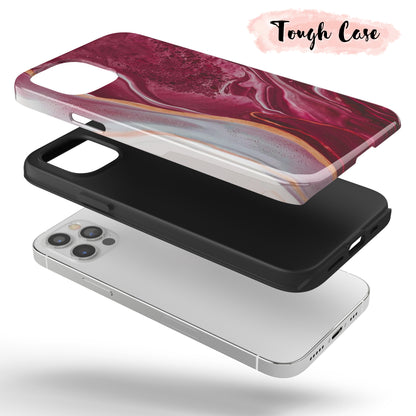 Rojo Marble  - Tough iPhone Case