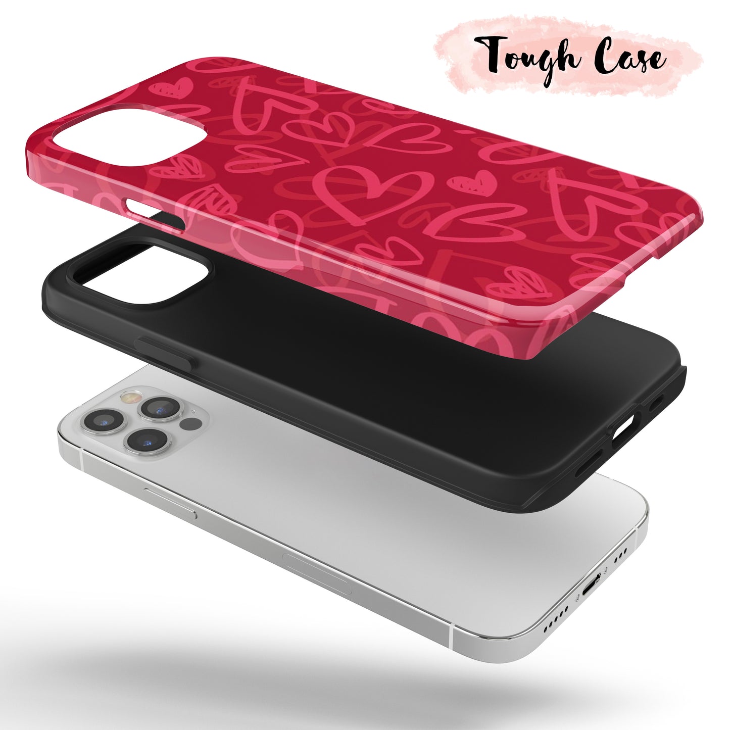 Red Heart  - Tough iPhone Case