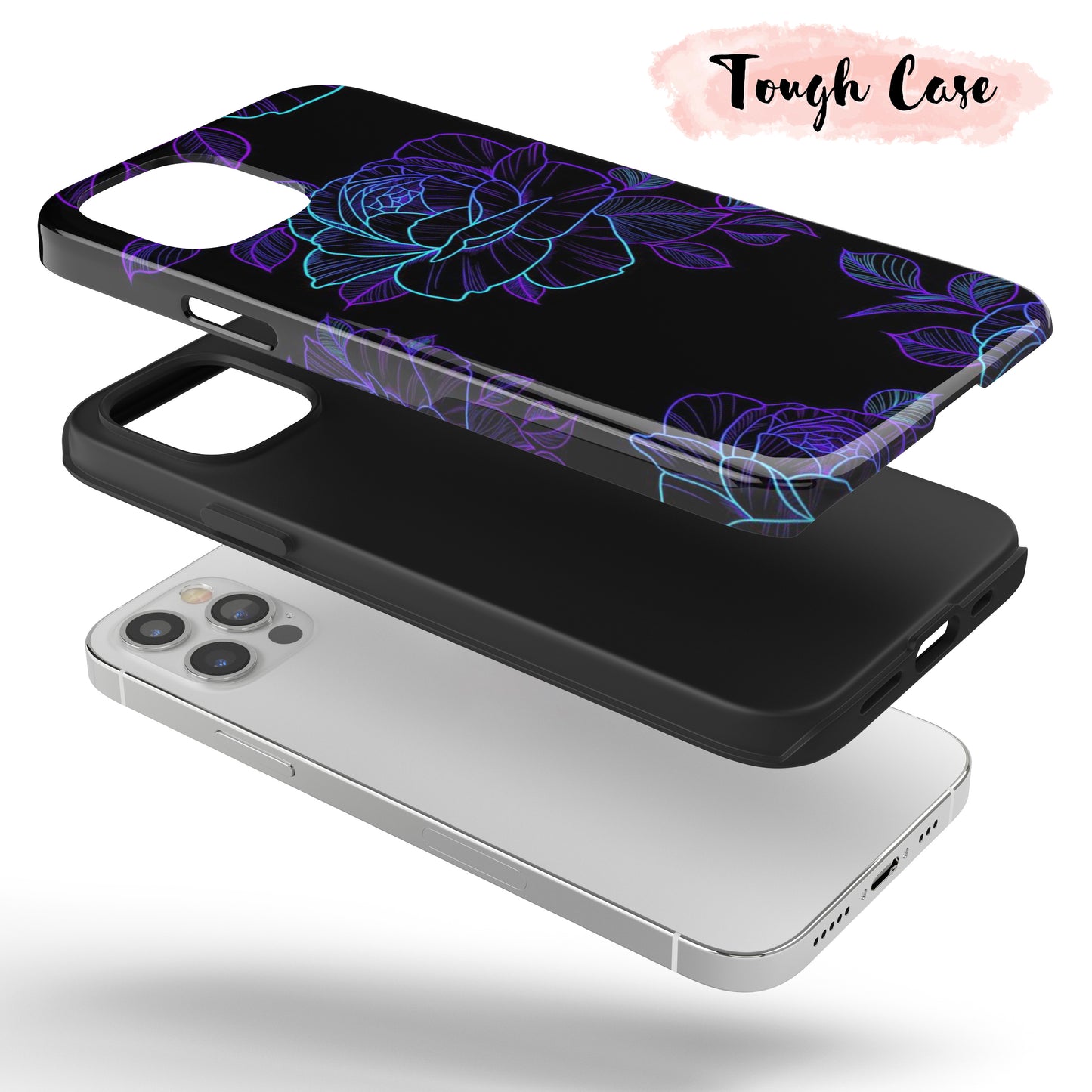 Neon Rose  - Tough iPhone Case