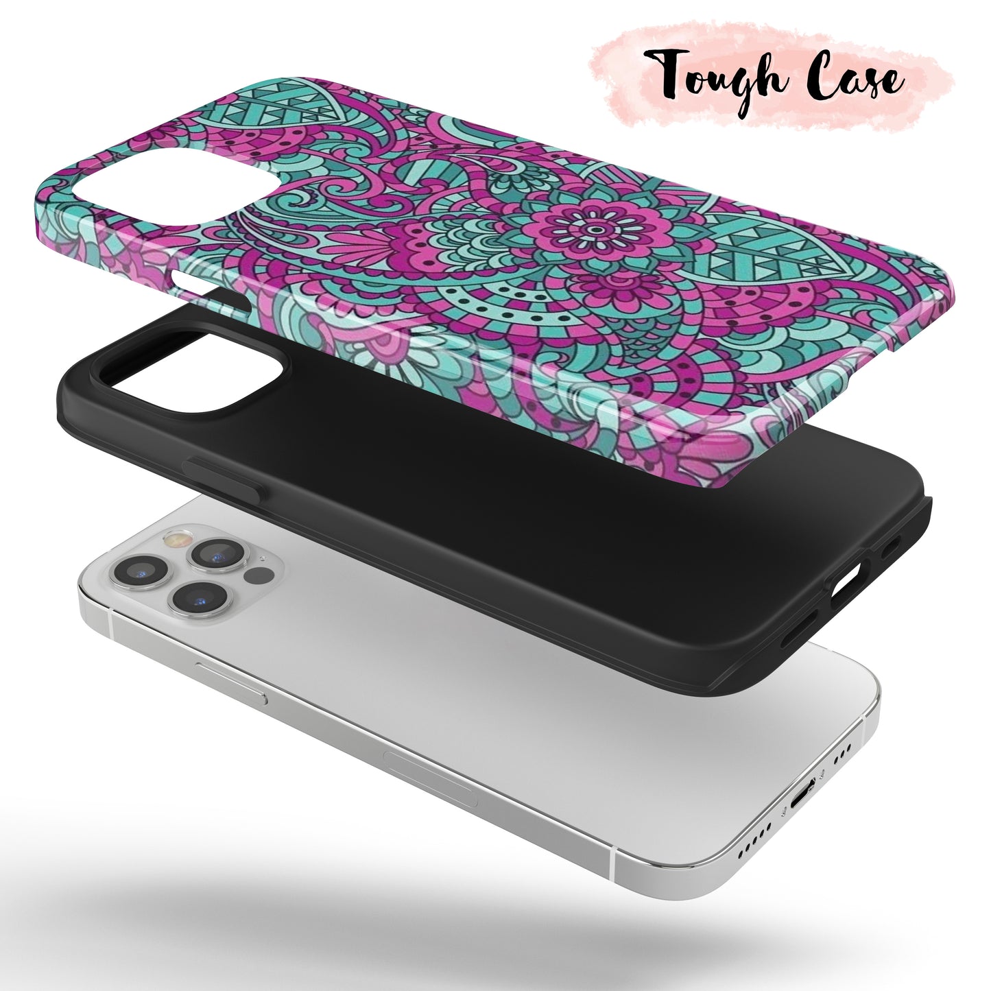 Purple & Blue Mandala  - Tough iPhone Case