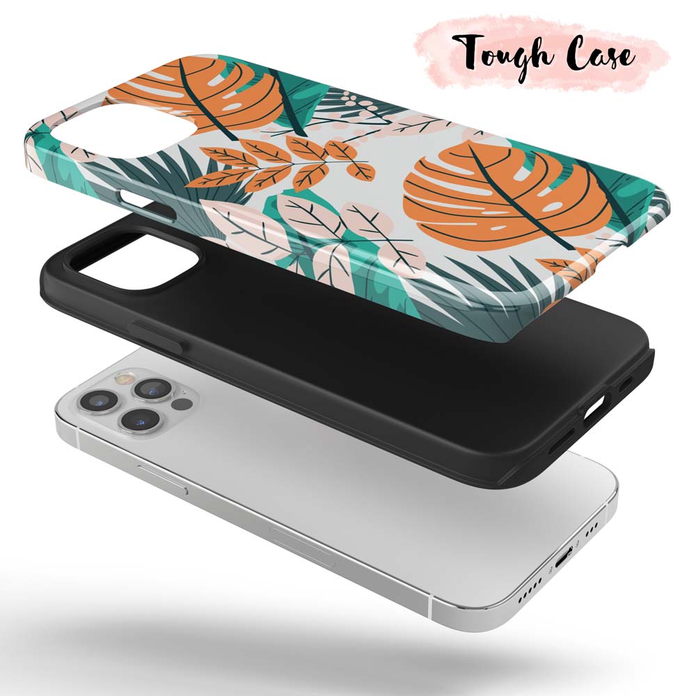 Orange Tropics - Tropical Floral iPhone Case