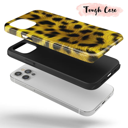 Yellow Leopard Fur  - Tough iPhone Case