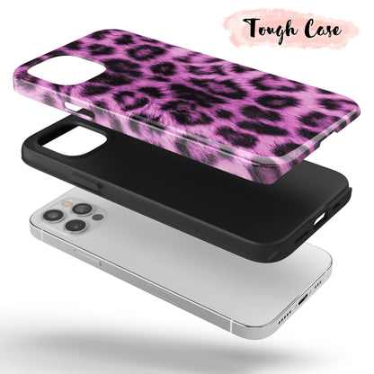 Purple Leopard Fur  - Tough iPhone Case