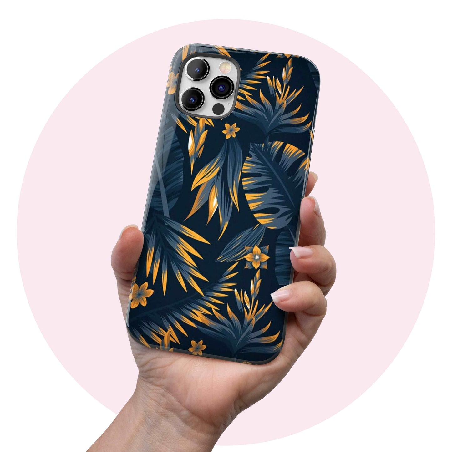 Golden Edge Floral  - Tough iPhone Case