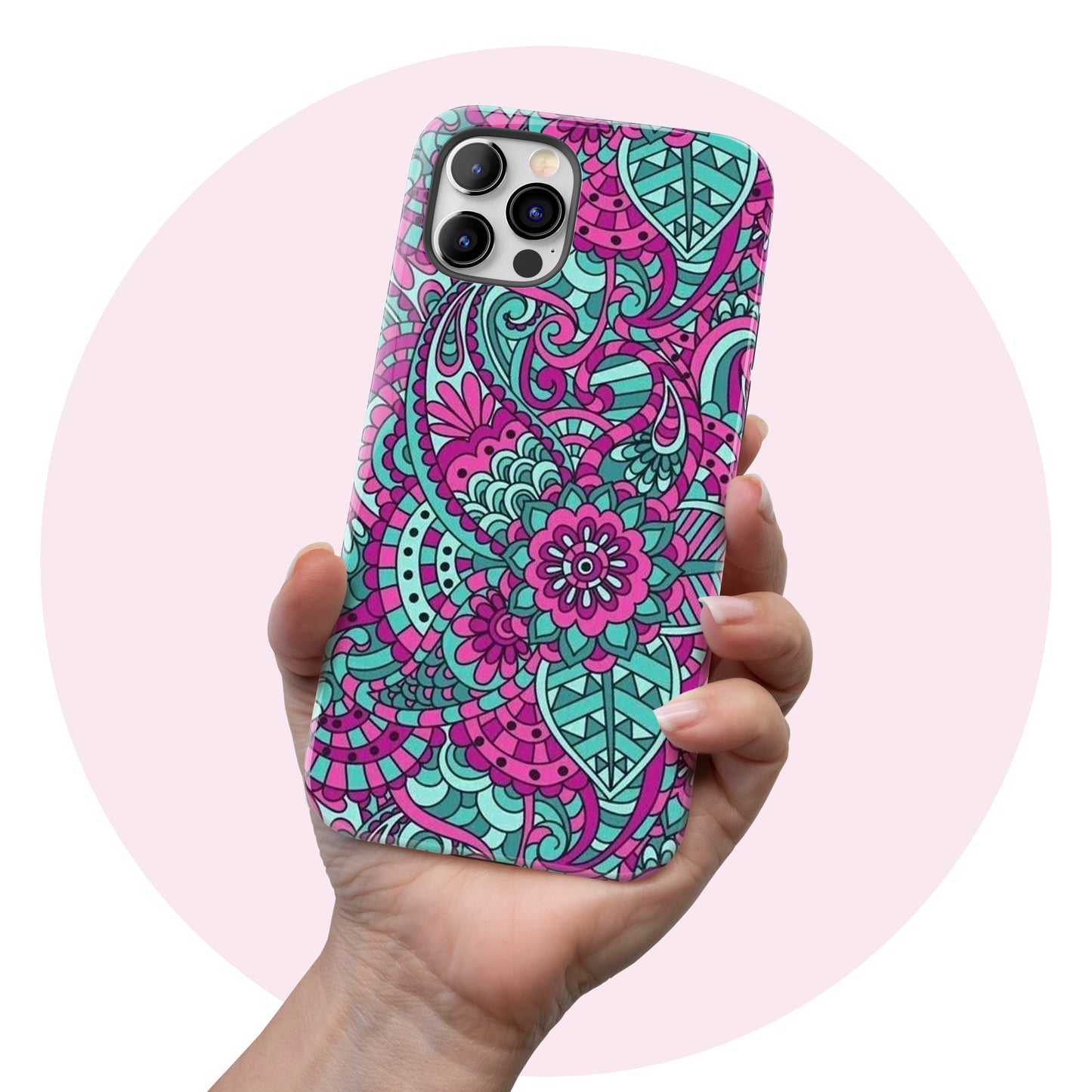Purple & Blue Mandala  - Tough iPhone Case