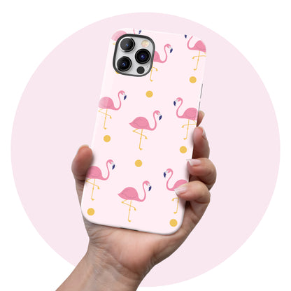 Flamingo Polka  - Tough iPhone Case