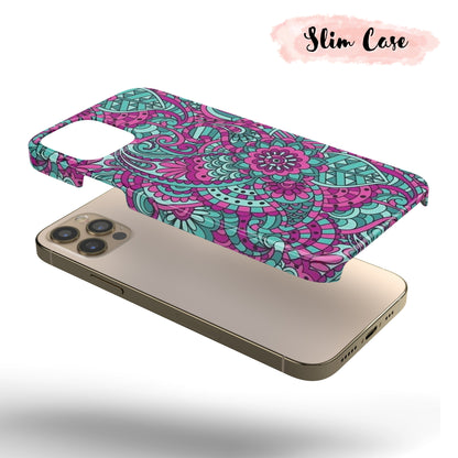 Purple & Blue Mandala  - Tough iPhone Case