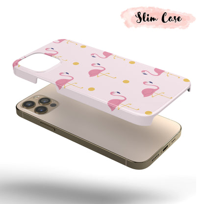 Flamingo Polka  - Tough iPhone Case