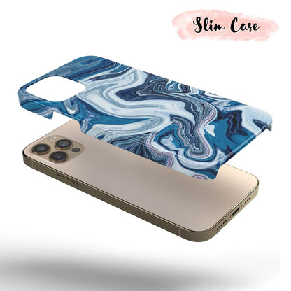 Quartz Azure - Blue Tie Dye iPhone Case