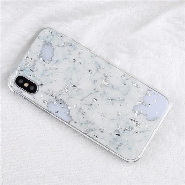 White Marble Glitter