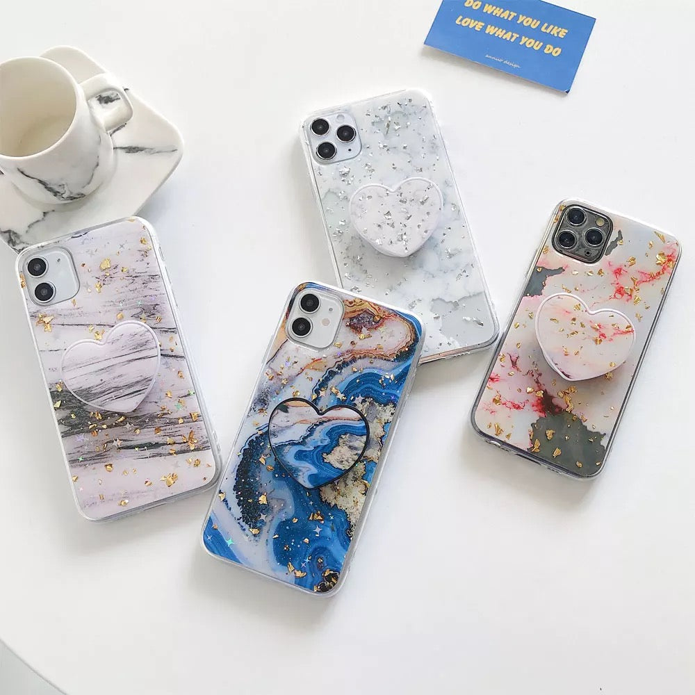 White Marble Glitter